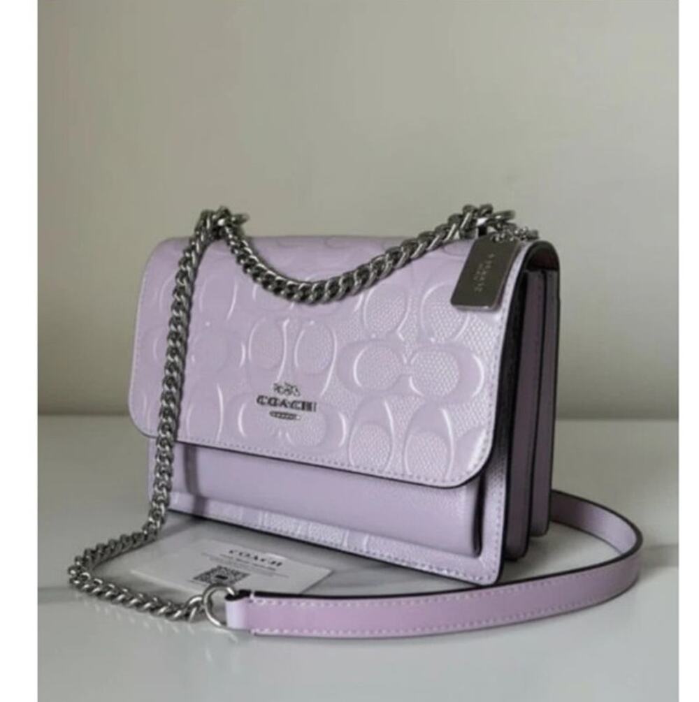Coach Mini Klare Violet Patent Crossbody Bag CDB11
